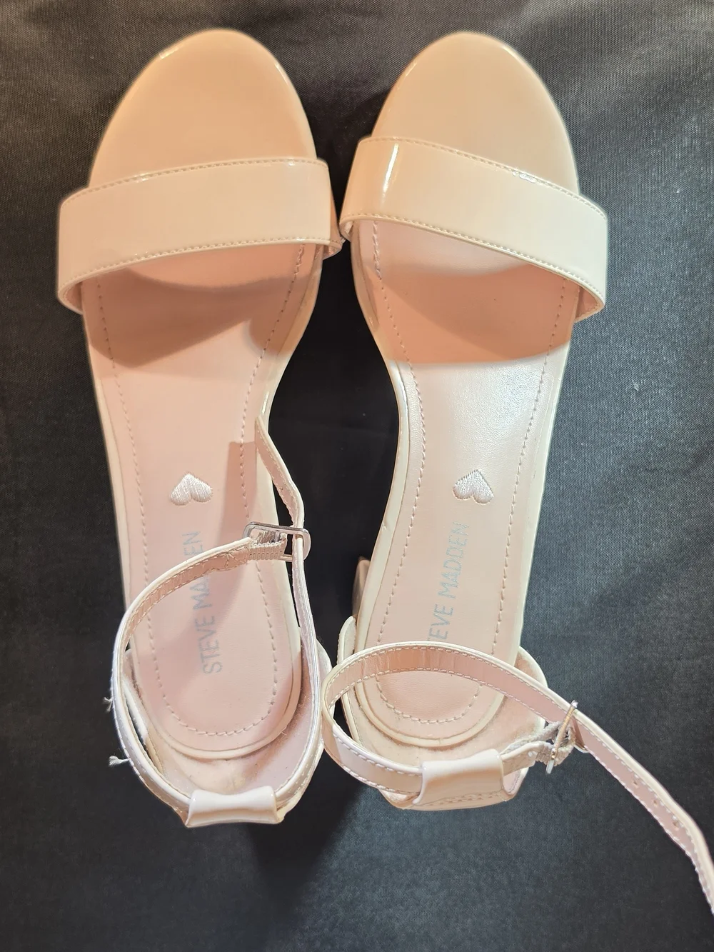 Steve Madden Girls Two-Tone Ankle-Strap Sandals in Pink and Cream